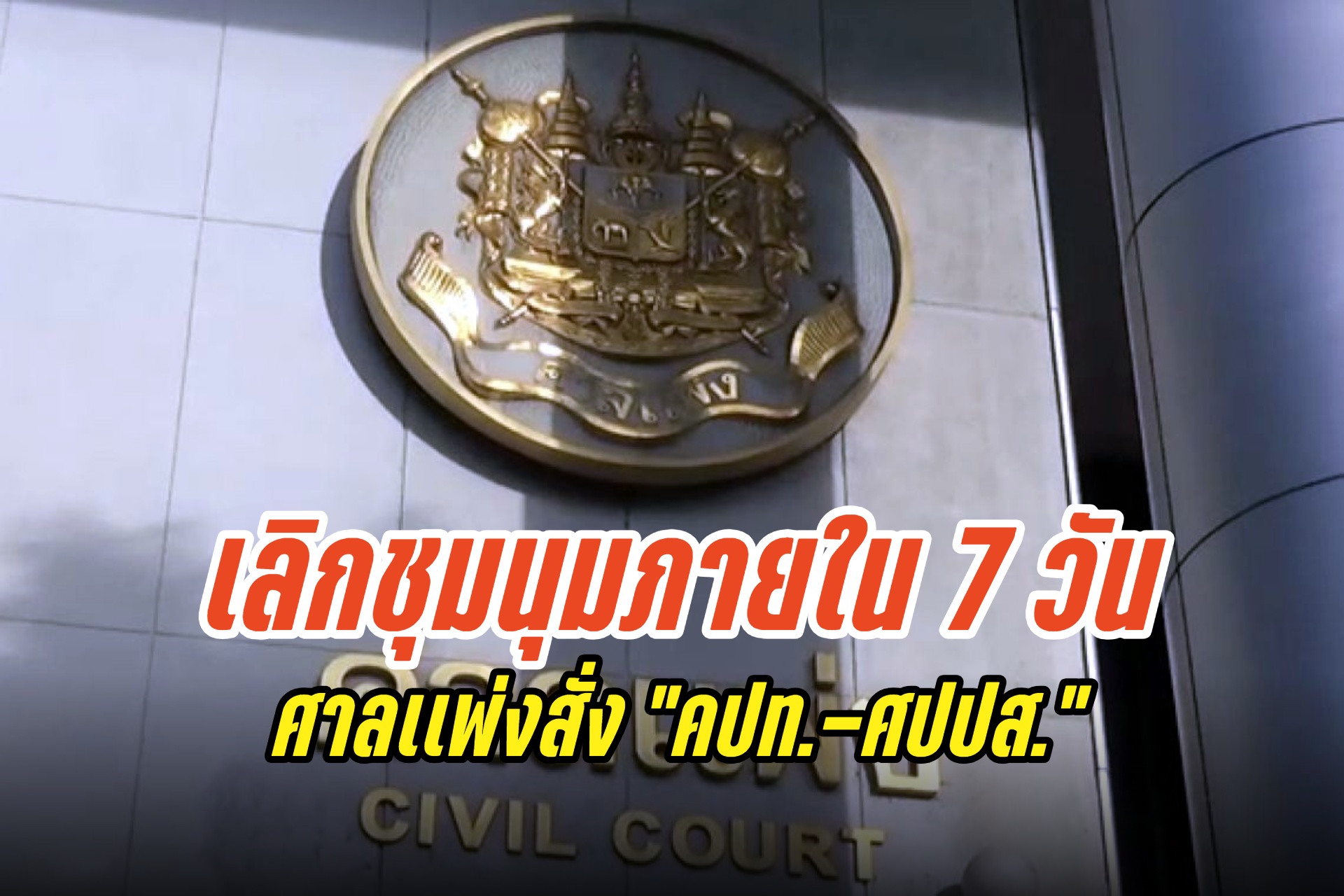 ศาลเเพ่งสั่ง "คปท.-ศปปส." เลิกชุมนุมภายใน 7 วัน ชี้เป็นการใช้สิทธิเกินสมควร
