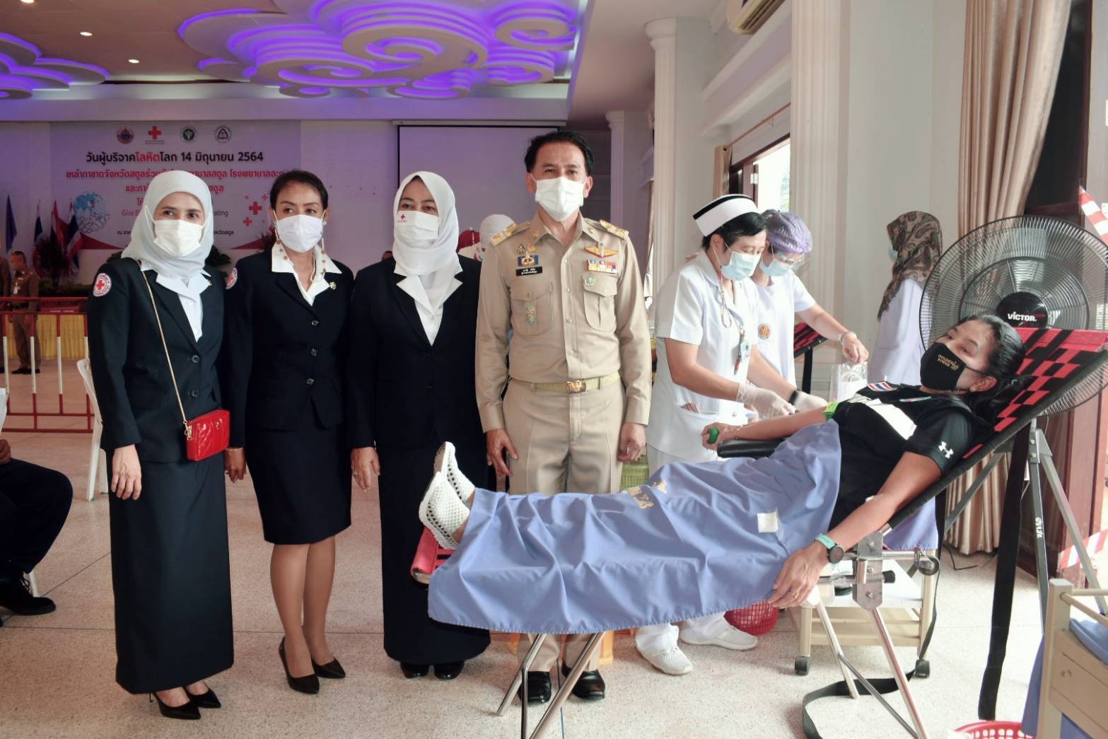 ชาวสตูลแห่บริจาคโลหิตสำรองช่วยเหลือผู้ป่วยในสถานการณ์โควิด19
