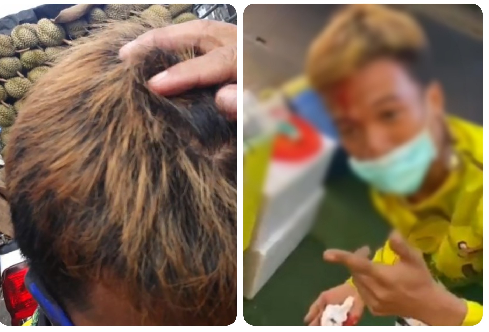 อย่าหาทำ หัวกับทุเรียน อะไรแข็งกว่ากันสุดท้ายเลือดอาบ