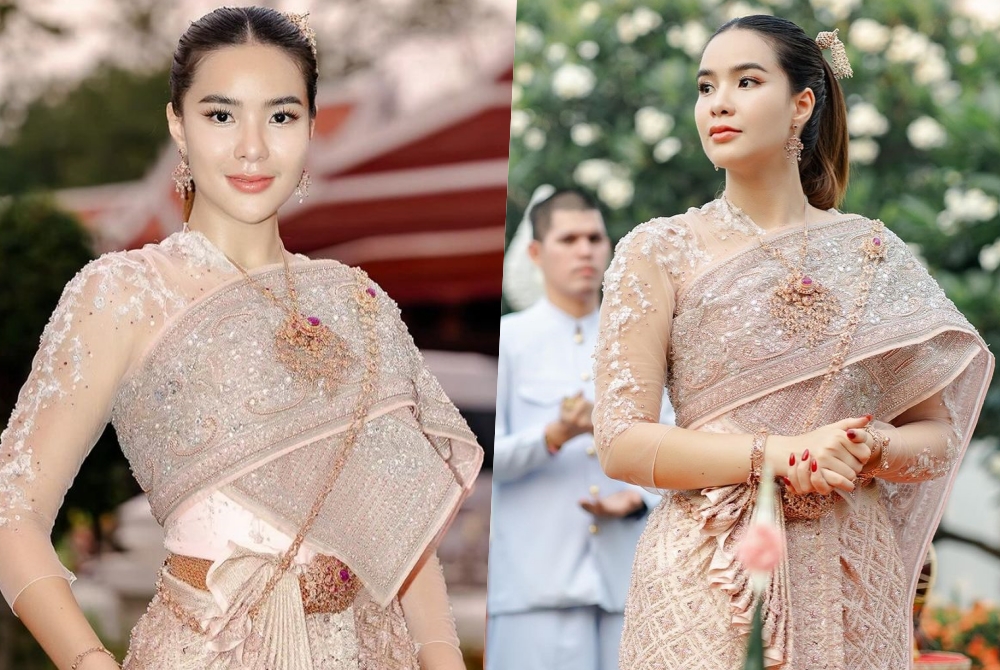 "มีนตรา อินทิรา" สลัดลุคเซ็กซี่อวดสวยในชุดไทย 