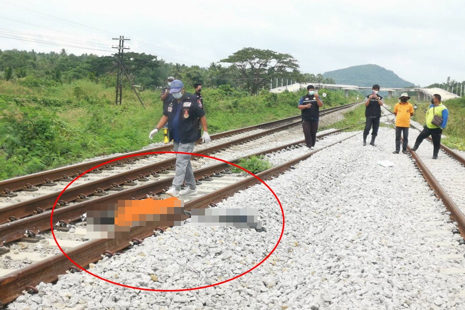 หนุ่มใหญ่คนงานก่อสร้างถูกรถไฟทับเละคาราง 