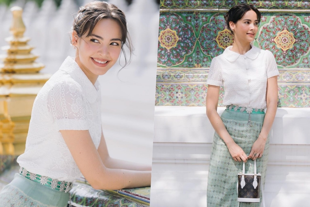 "ญาญ่า" สวยสง่านุ่งซิ่นทำบุญวันเกิดครบ 31 ปี