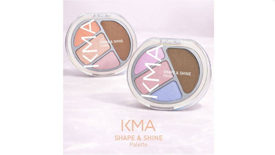 หน้าสวยเป๊ะมีมิติ ครบจบในตลับเดียวด้วย KMA Shape & Shine Palette
