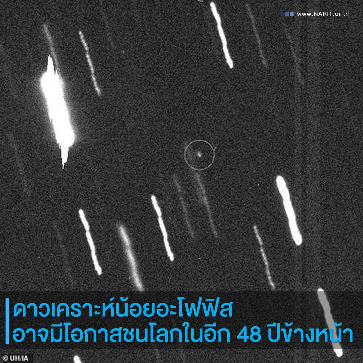อีก 48 ปี “ดาวเคราะห์น้อยอะโพฟิส” อาจพุ่งชนโลก! เทียบ TNT เกือบพันล้านตัน