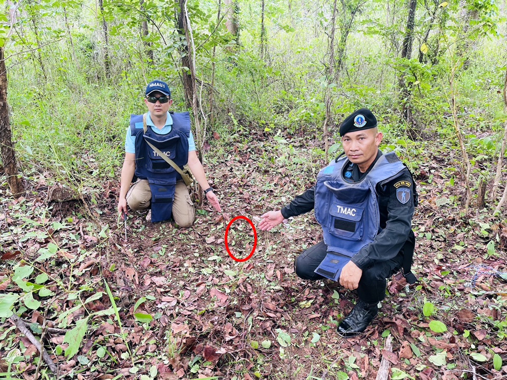 ระทึก!! พบทุ่นระเบิดสังหาร 2 ลูก ในป่าใกล้ชายแดน แจ้ง จนท.เก็บกู้ทำลาย