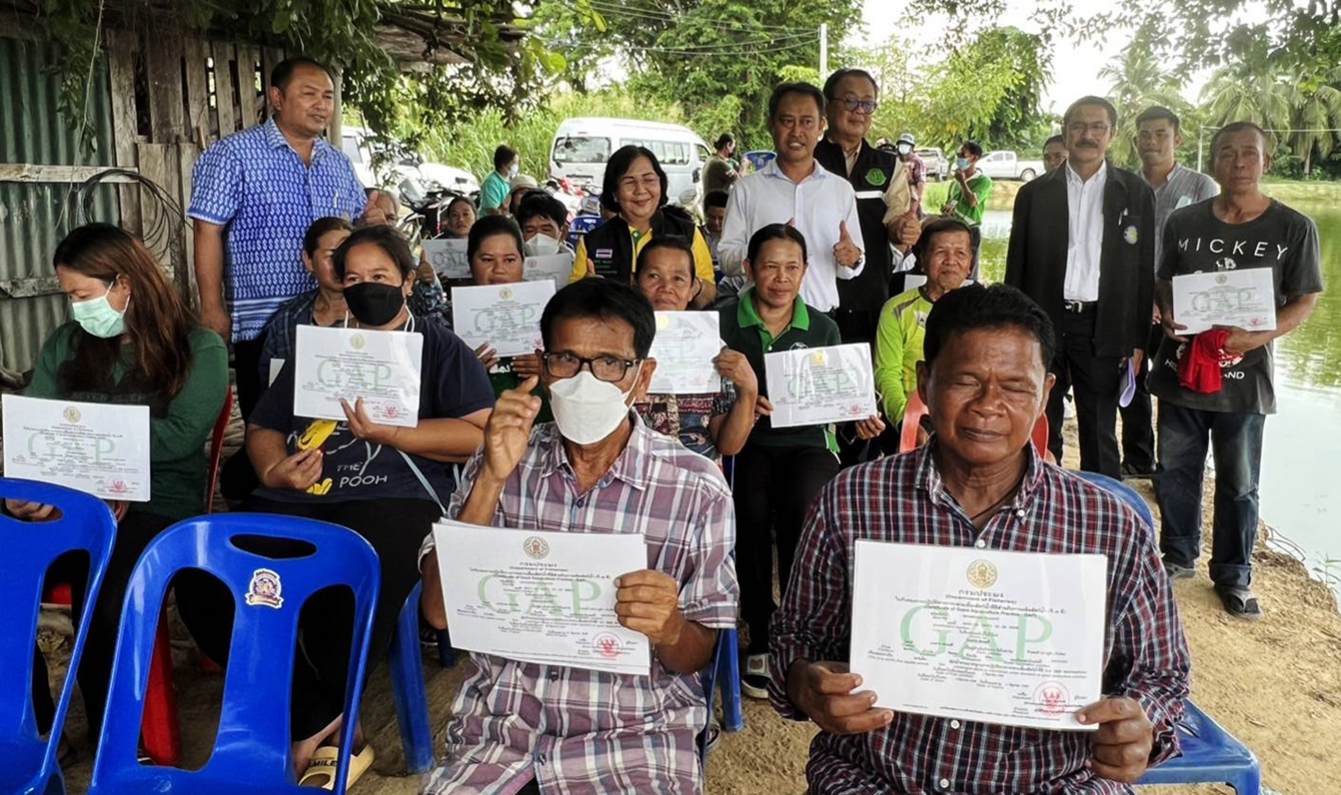 ผู้ตรวจกระทรวงเกษตรทึ่งเกษตรกรเมืองชาละวันรวมกลุ่มเลี้ยงปลาแรดได้คุณภาพGAP