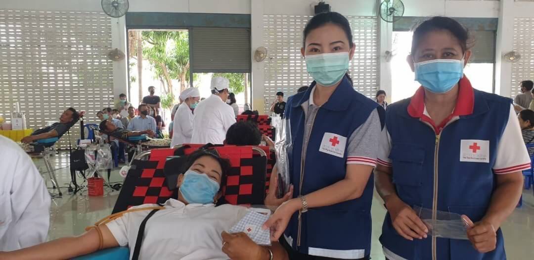  เหล่ากาชาดอ่างทอง ร่วมกับ ศูนย์บริการโลหิตแห่งชาติ สาขาลพบุรี รับบริจาคโลหิต อำเภอแสวงหา