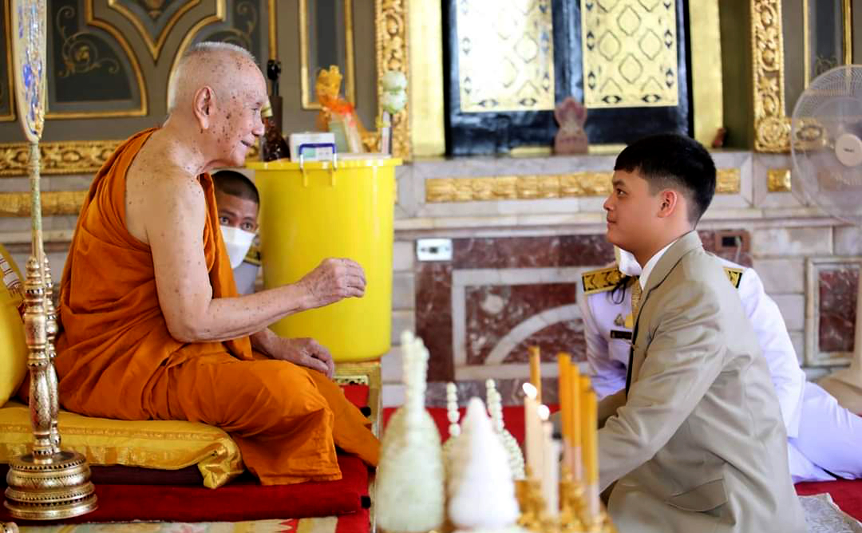 "เจ้าฟ้าทีปังกรรัศมีโชติ" เสด็จถวายสักการะ ทรงสนทนาธรรม'สมเด็จพระสังฆราช'