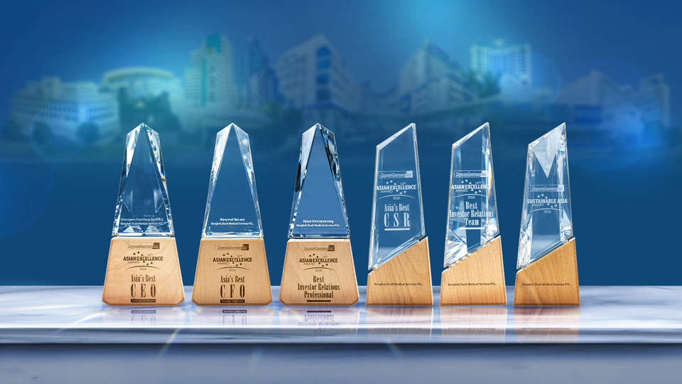 BDMS คว้า 6 รางวัลความเป็นเลิศแห่งเอเชีย Asia Excellence Awards 2026 ตอกย้ำความเป็นผู้นำด้านธรรมาภิบาล นักลงทุนสัมพันธ์