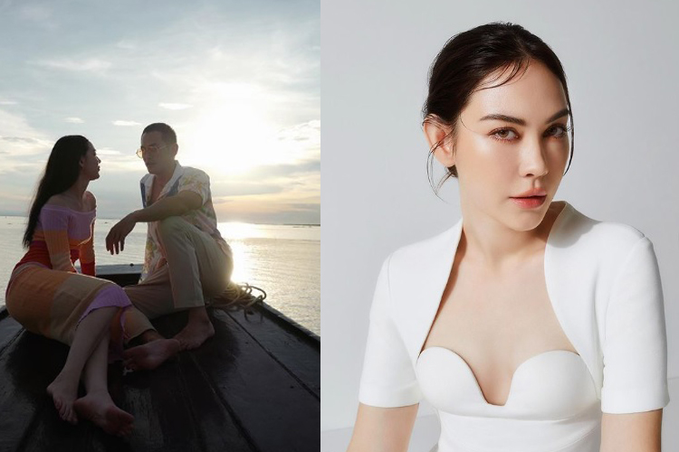 "แมท ภีรนีย์"โพสต์ภาพคู่ "สงกรานต์" นั่งเรือชมพระอาทิตย์ตกสุดโรแมนติก