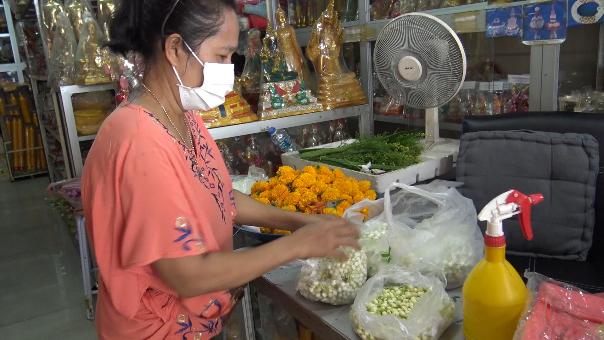 ร้านดอกไม้สั่งซื้อดอกพุดตูมแทนมะลิ​ หลังมะลิปรับราคากก.ละกว่าพันบาทรับวันแม่