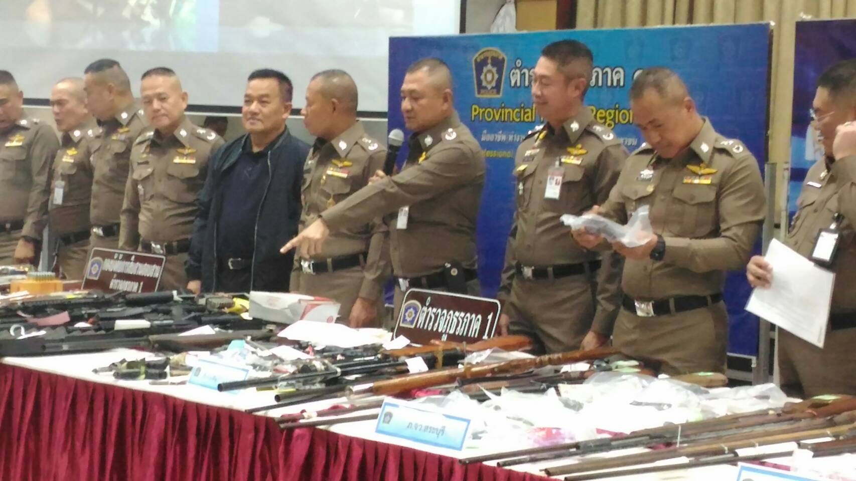 ตร.ภ.1 กวาดล้างอาวุธปืนในพื้นที่ 102 เป้าหมาย จับผู้ต้องหา 667 คน 