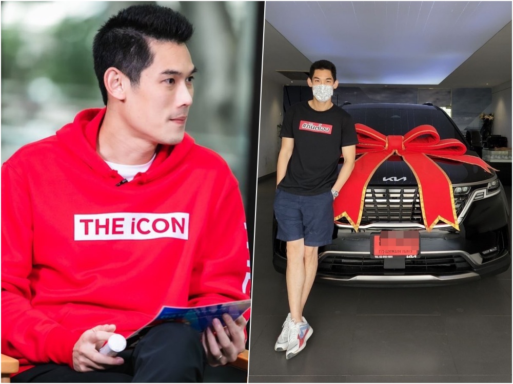 คอหวย! แห่ส่องรถป้ายแดง “กันต์” ถอยรถเป็นของขวัญให้ลูกชาย