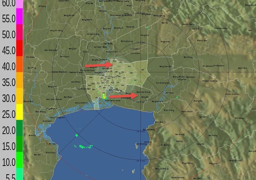 ฝนมาแล้ว! ตกเล็กน้อย-ปานกลางแค่บางเขต  ทุ่งครุ ประเวศ ลาดกระบัง 