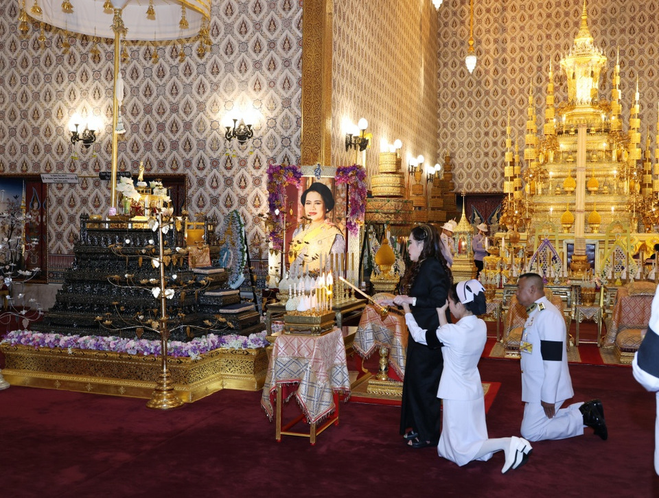 กรมพระศรีสวางควัฒนฯ เสด็จไปในการบำเพ็ญพระราชกุศลถวายพระบรมศพ “พระพันปีหลวง”