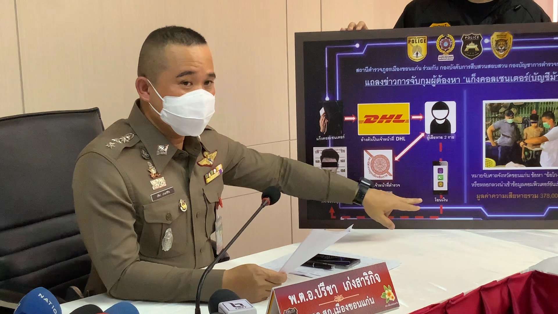 ตร.ขอนแก่นรวบโจ๋วัย 19 ร่วมแก๊งคอลเซ็นเตอร์  หลอกเหยื่อพัวพันคดีฟอกเงินสูญกว่า 3 แสน 
