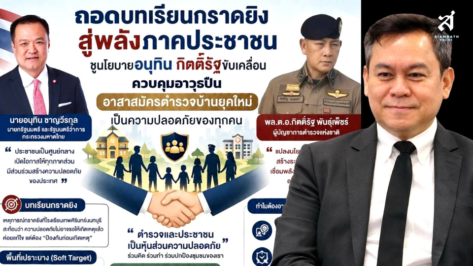 “นพดล” ถอดบทเรียนกราดยิง ชู “อาสาสมัครตำรวจบ้านยุคใหม่” ป้องกันเหตุซ้ำ