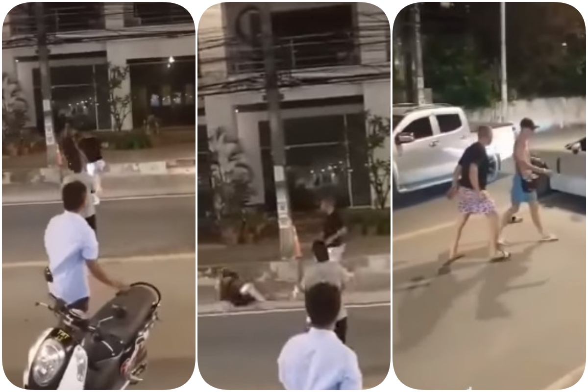 โซเชียลเดือด! ฝรั่งจอดรถขวางถนน กวักมือเรียกคนแก่รุมซ้อมสาหัส