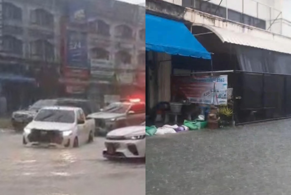ด่วน! ฝนตกหนักน้ำท่วมขังหลายจุดในอำเภอเมืองสงขลา 