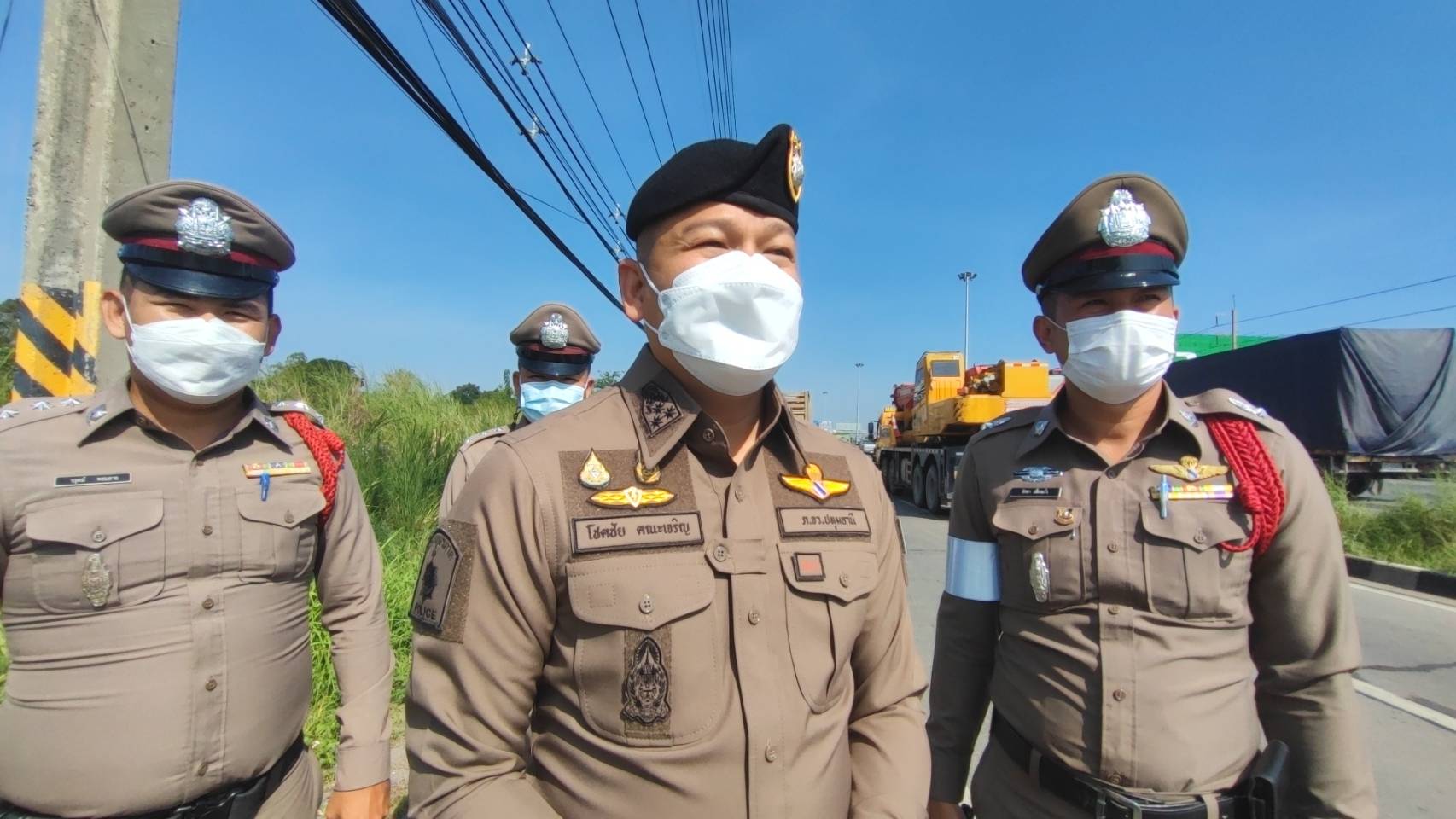 รองผบก.ปทุมธานีร่วมซ้อมแผนอุบัติเหตุเพื่อเตรียมความพร้อมส่งท้ายปีเก่าต้อนรับปีใหม่