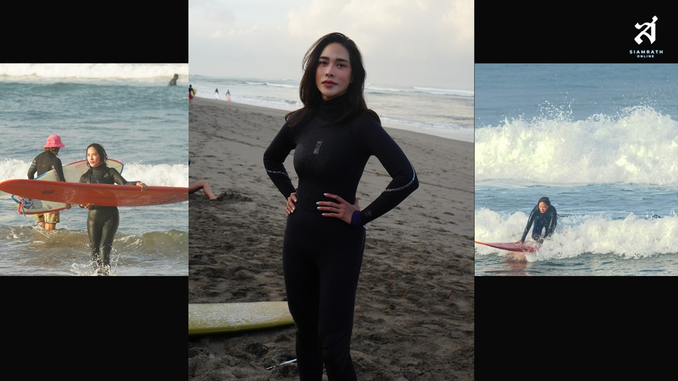 “พลอย เฌอมาลย์” ลอง Surf ครั้งแรกที่บาหลี เจอน้ำเย็นจัดจนยอมแพ้! ลั่นชีวิตนี้ขอเล่นแต่น้ำอุ่น