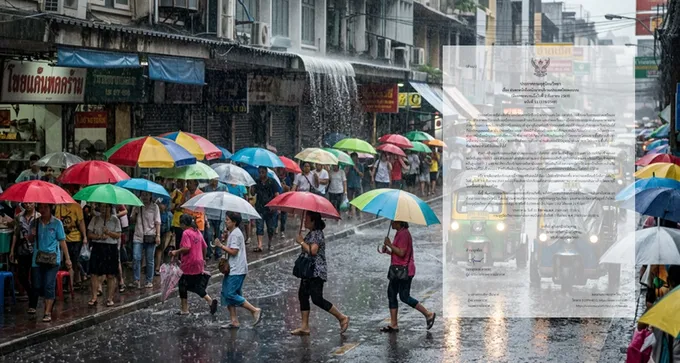 พรุ่งนี้ถล่มซ้ำหนัก! กรมอุตุฯ เตือน ฉ.11 ปักหมุดทั่วไทยรับฝนหนักมาก-จับตาพายุดีเปรสชัน