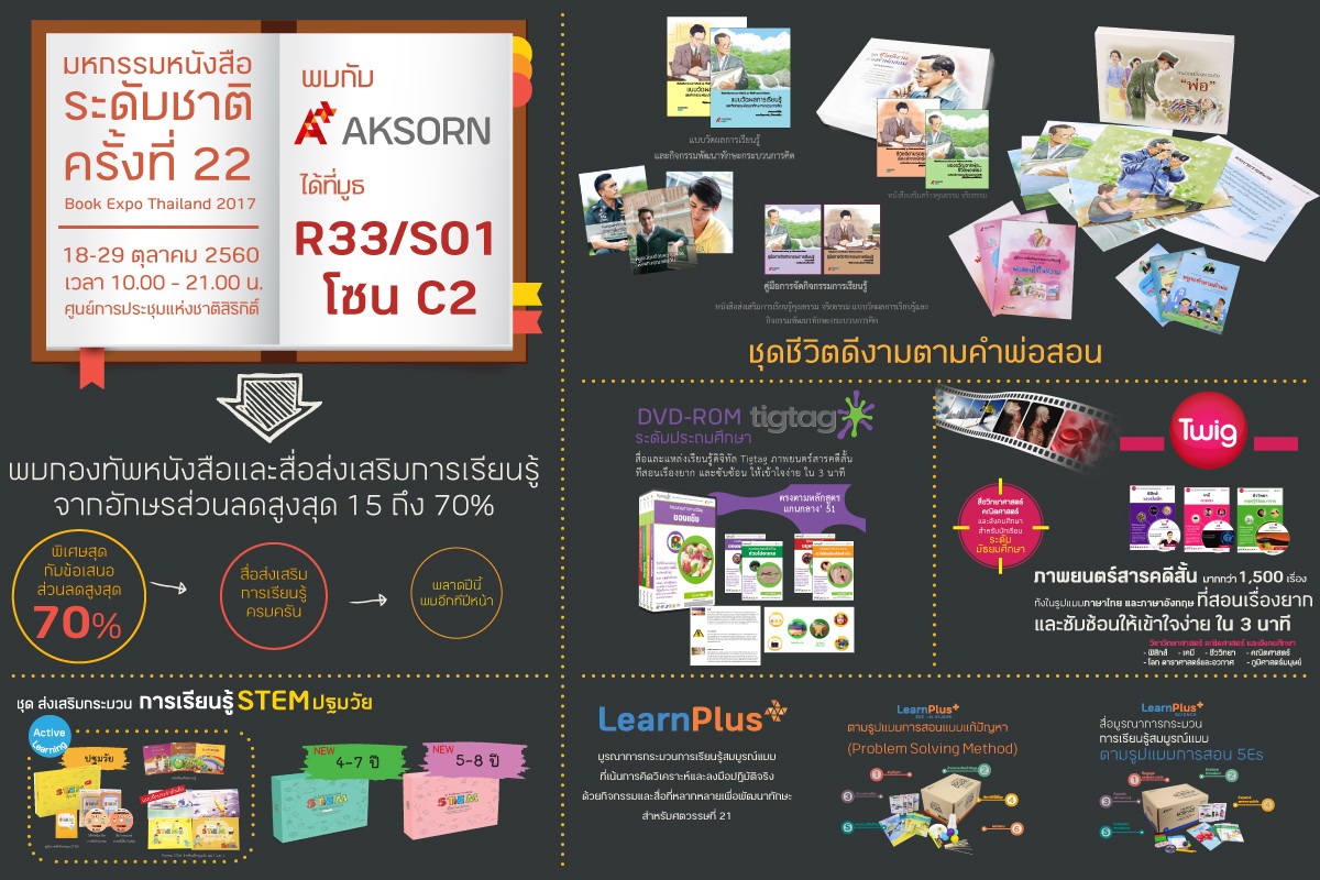 “อักษรฯ”ขนสุดยอดหนังสือร่วมงาน“มหกรรมหนังสือระดับชาติ ครั้งที่ 22”