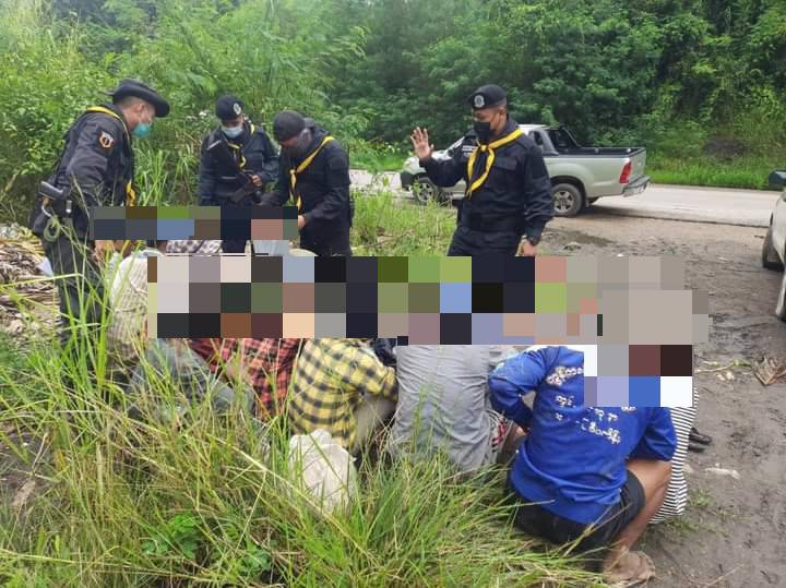 ทหารพราน3502สกัดจับต่างด้าว 9คน  เตรียมลักลอบเข้าทำงานในกรุงเทพ