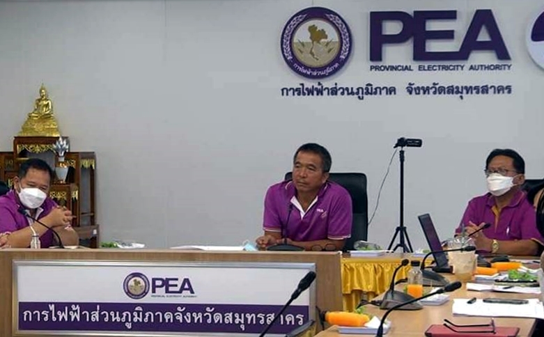 การไฟฟ้าฯสมุทรสาคร จ่อนำร่องสายไฟลงดิน โครงการ 1 จังหวัด 1 ถนนฯ เส้นทางตลาดมหาชัย