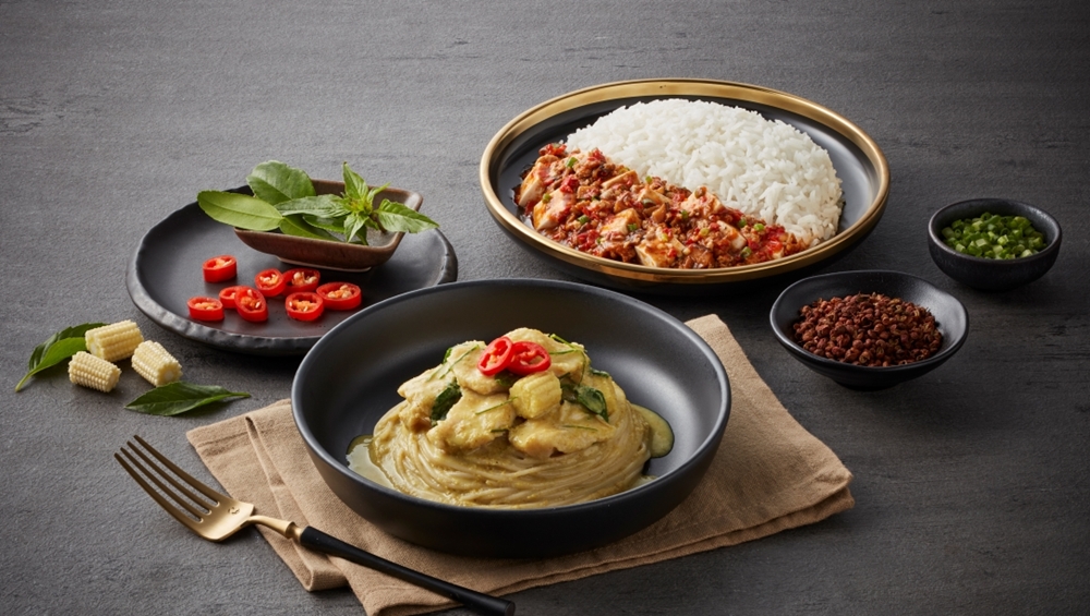 Chef Cares จับมือ 2 เชฟดัง เปิดตัวเมนูใหม่ 'ข้าวเต้าหู้หมูสับผัดซอสรสหมาล่า-แกงเขียวหวานอกไก่และแองเจิลแฮร์พาสต้า'