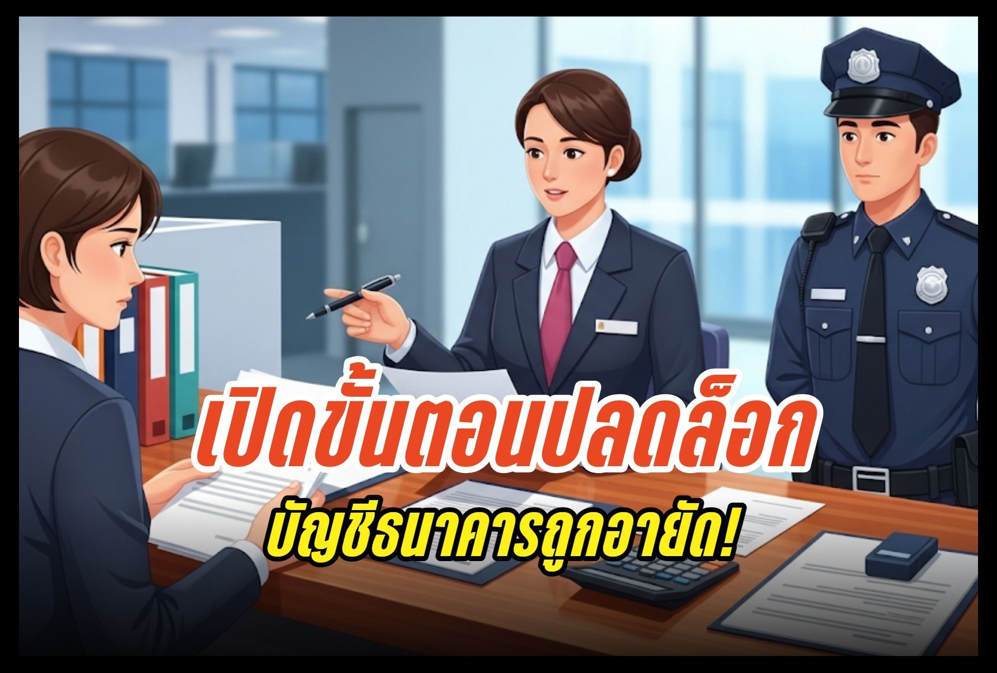 เปิดขั้นตอนปลดล็อกบัญชีธนาคารถูกอายัด! ตร.เผยวิธีดำเนินการ พร้อมหลักฐาน 4 อย่างที่ประชาชนต้องเตรียม