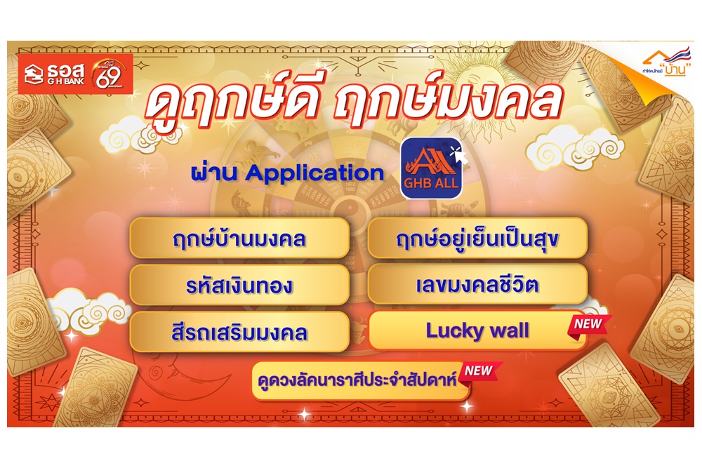 ธอส.เอาใจสายมู เพิ่ม 2 บริการเสริมมงคล Phase 2 บน Application : GHB ALL 