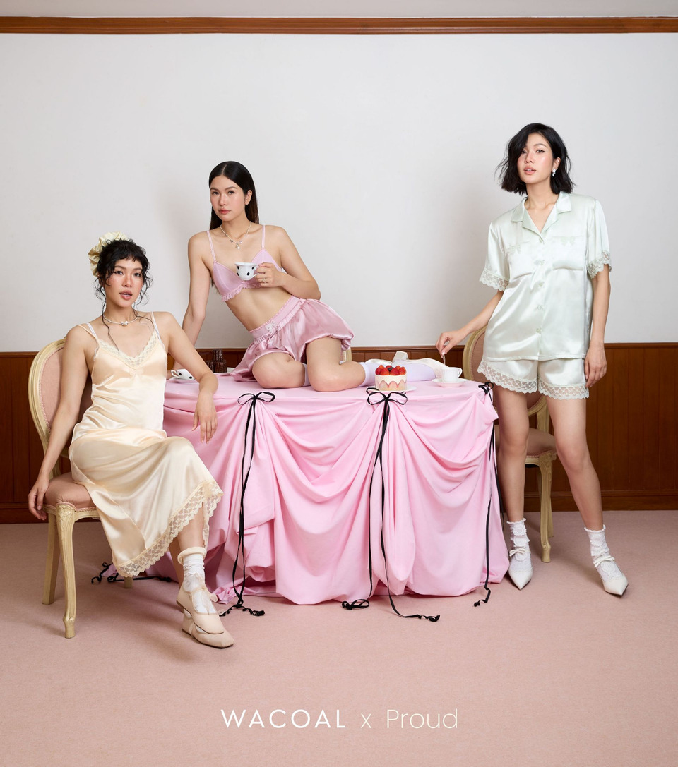 WACOAL ดึง “พราว-อรณิชา” ออกแบบคอลเลกชัน “WACOAL Designed by Proud” มนต์เสน่ห์ยุค 80s ด้วย “Satin & Lace”
