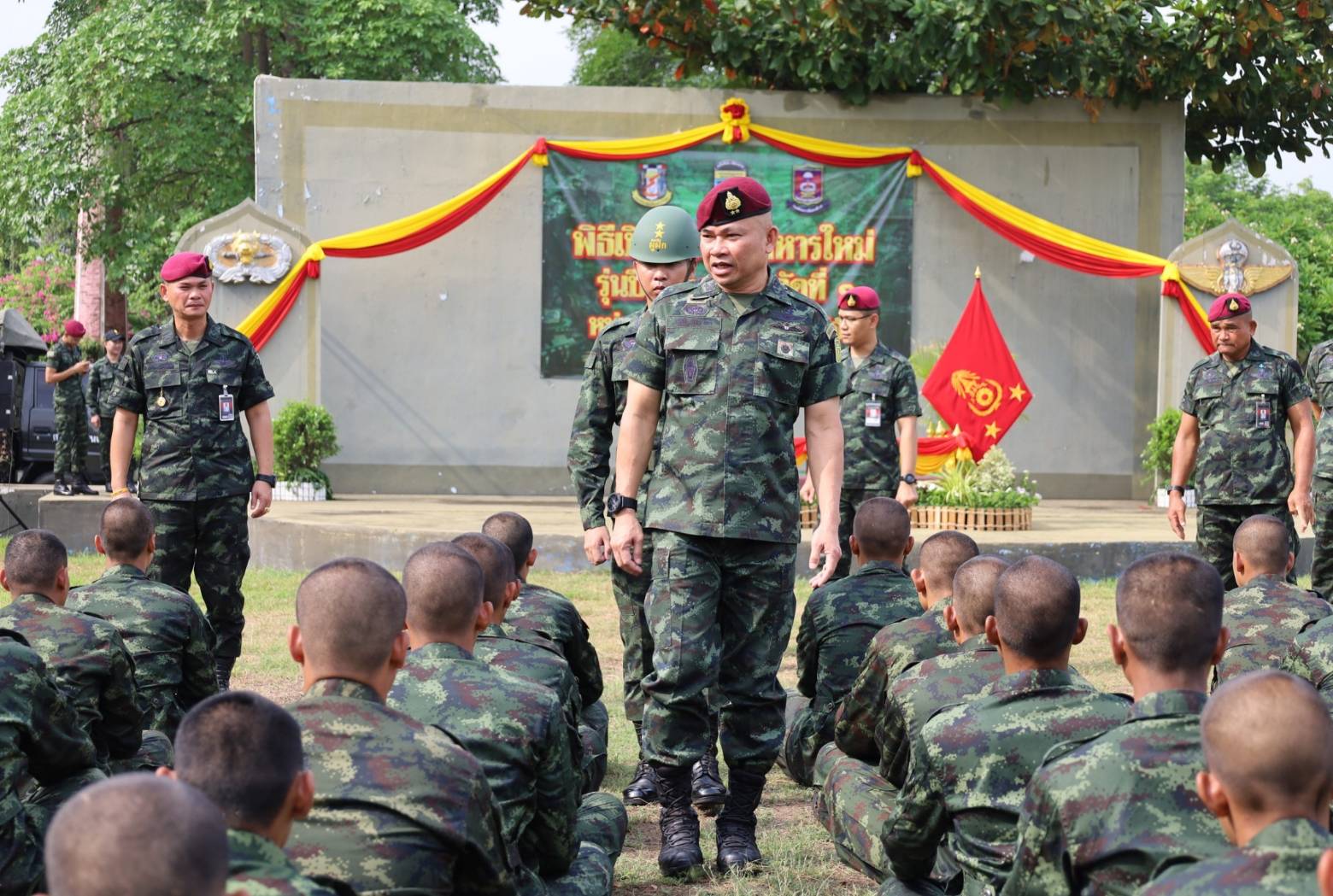 หน่วยบัญชาการสงครามพิเศษจัดพิธีต้อนรับทหารใหม่และเปิดการฝึกทหารใหม่ผลัด 1 ประจำปี 2567