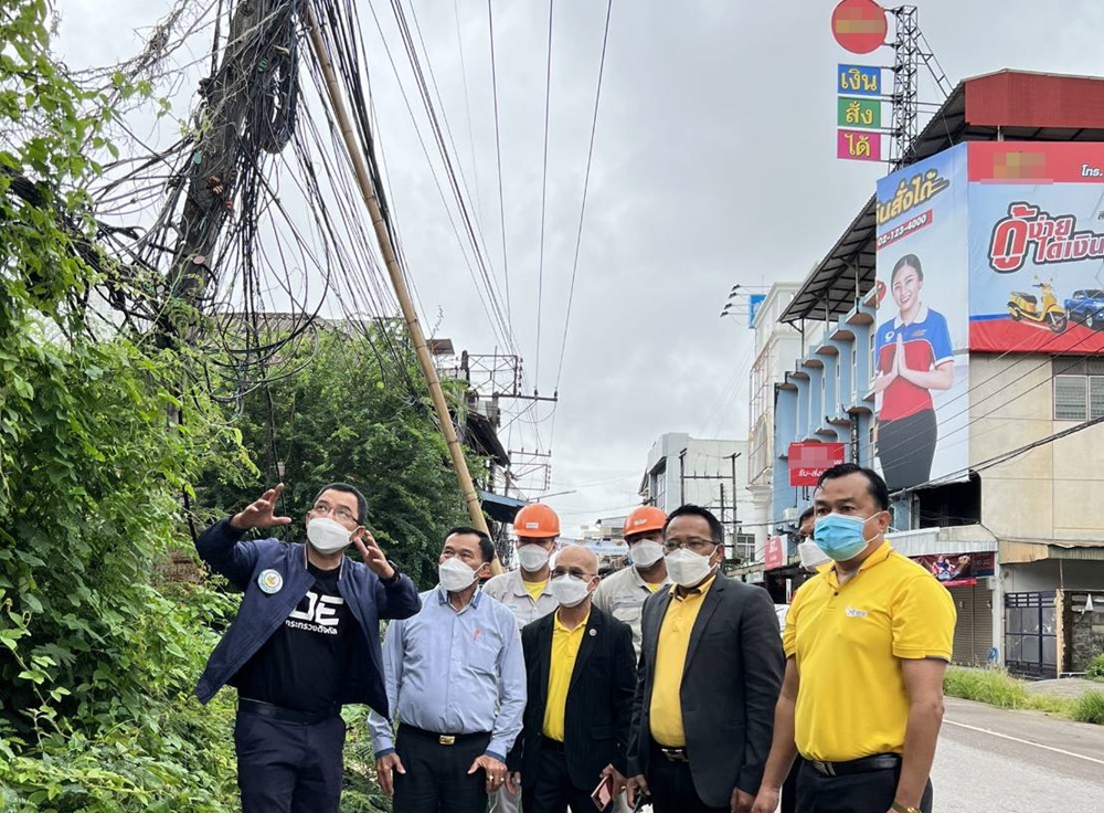 "เลขาเอส" ลุยดูงานสายสื่อสารลงใต้ดิน ทน.แม่สอด ระยะ 2.5 กม. เริ่มดีเดย์ปลายปี 2565