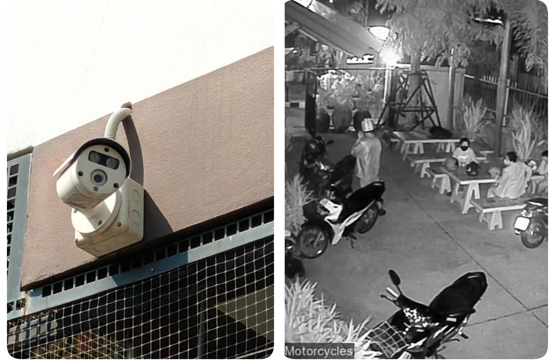 กล้องวงจรปิดจับภาพคนร้ายขโมยรถจักรยานยนต์จอดไว้ที่หอพัก 