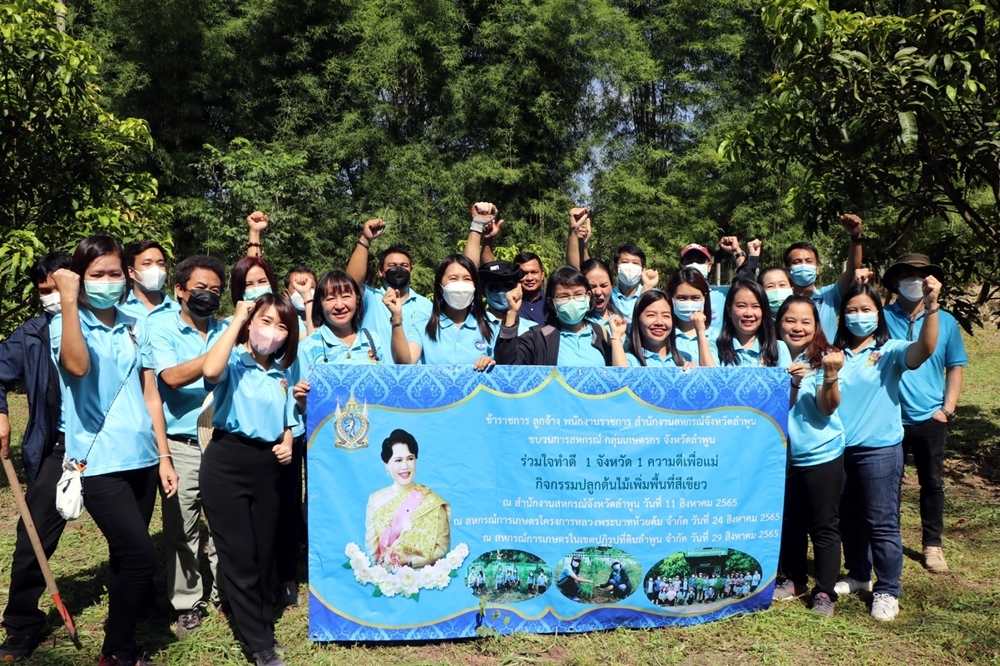ขบวนการสหกรณ์ลำพูน ร่วมปลูกต้นไม้เพิ่มพื้นที่สีเขียว เฉลิมพระเกียรติ "พระพันปีหลวง"