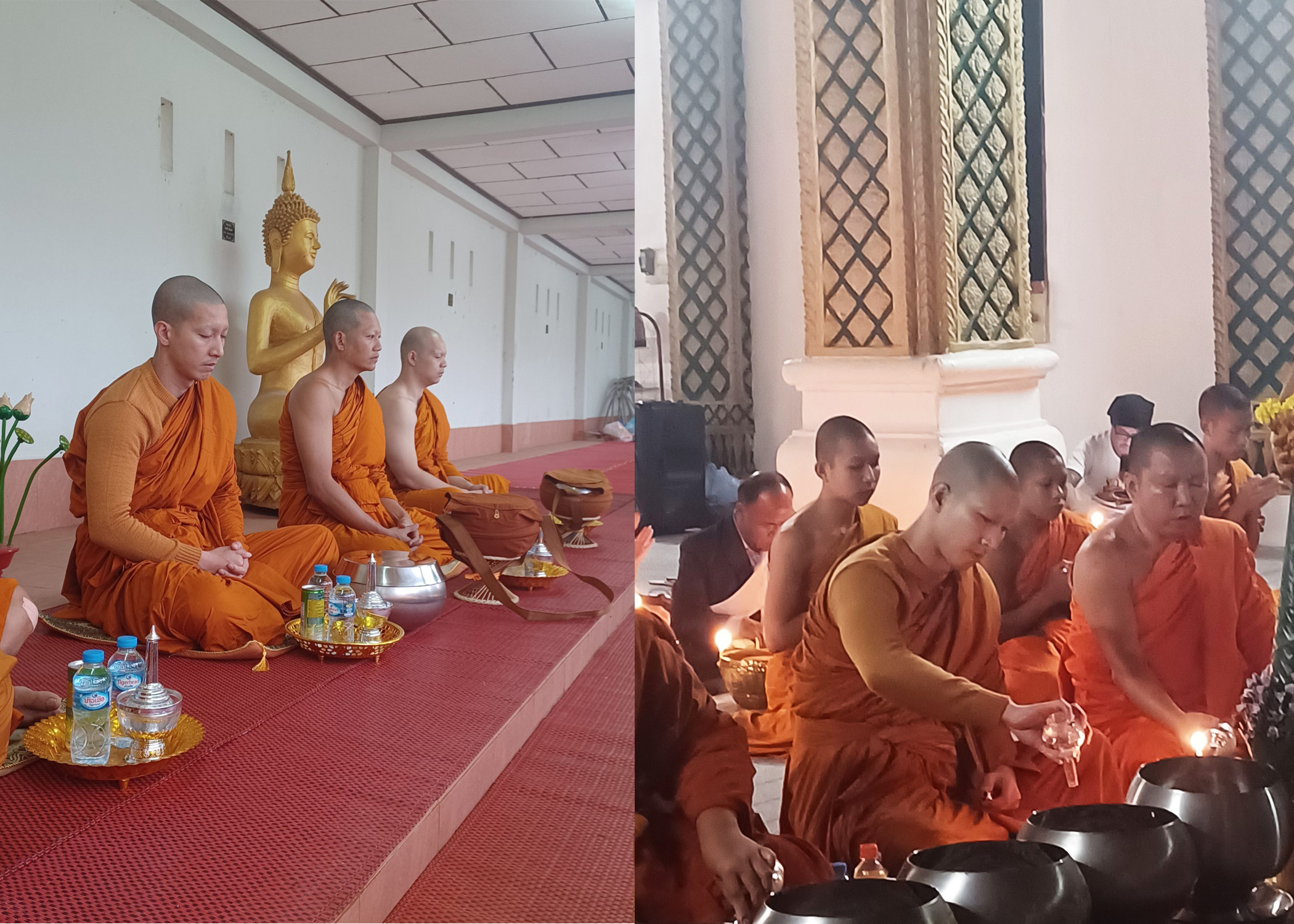 ‘พระโตโน่’ ทำวัตรเย็นบูชาพระธาตุศรีโคตรบอง ทำบุญยกช่อฟ้า