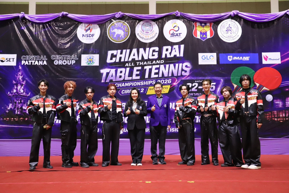 เปิดฉากแล้ว! ศึกเทเบิลเทนนิส 4 ดาว ทัพนักกีฬาเกือบ 1,000 คน ร่วมชิงชัยที่เชียงราย 