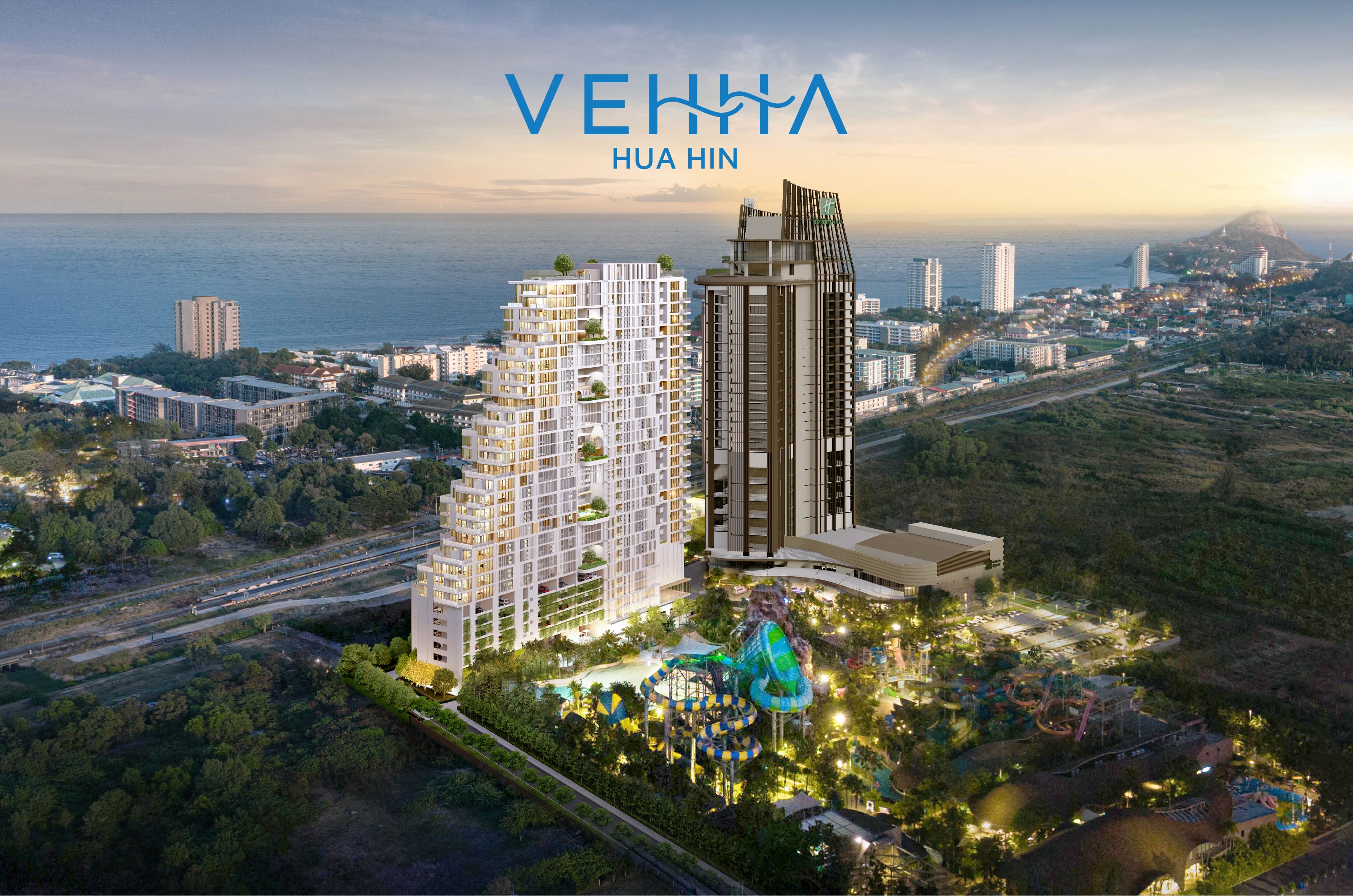 PROUD เปิดประสบการณ์ไปพักตากอากาศด้วยรถไฟสู่ VEHHA Hua Hin คอนโดสูง วิวทะเล 100% ประเดิมทางเชื่อมสถานีหนองแก โรงแรมฮอลิเดย์ อินน์-สวนน้ำวานา นาวา