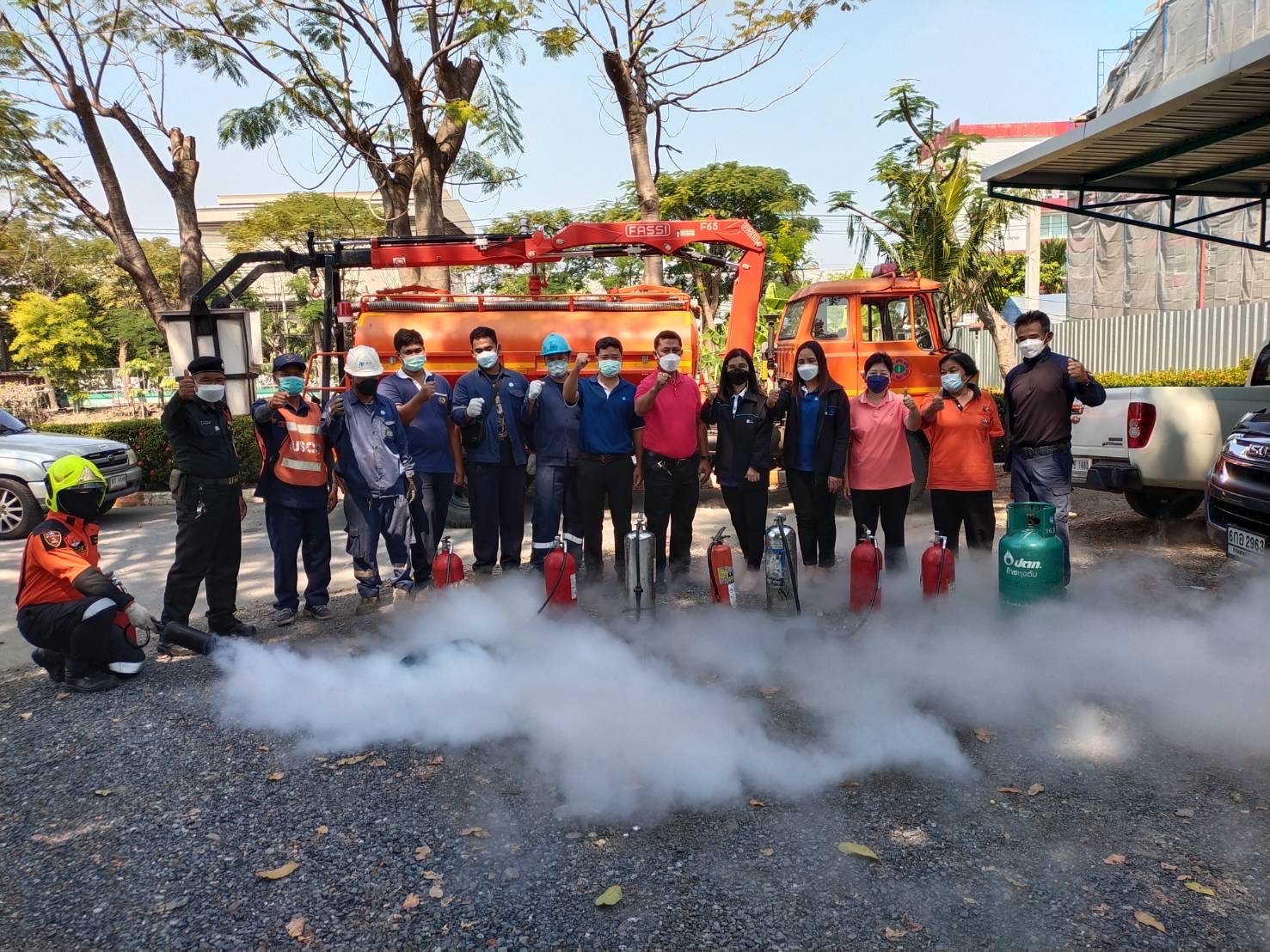 สำนักงานนิคมอุตสาหกรรมบางชัน จัดโครงการฝึกซ้อมแผนตอบโต้ภาวะฉุกเฉิน (ด้านอัคคีภัย)