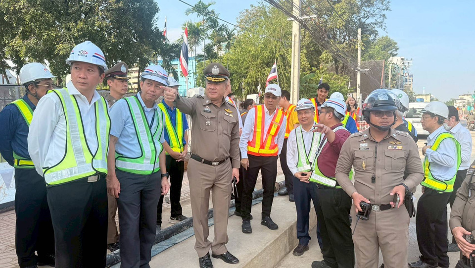 บช.น. - รฟม. - สนข. วาง 5 แนวทาง บรรเทาการจราจรบนถนนหลานหลวง ระหว่างการก่อสร้างรถไฟฟ้าสายสีส้มฯ