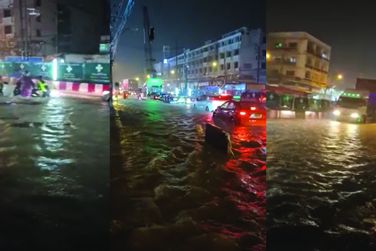 ฝนถล่มกรุง ลาดกระบังอ่วม น้ำทะลักท่วมถนน (มีคลิป)