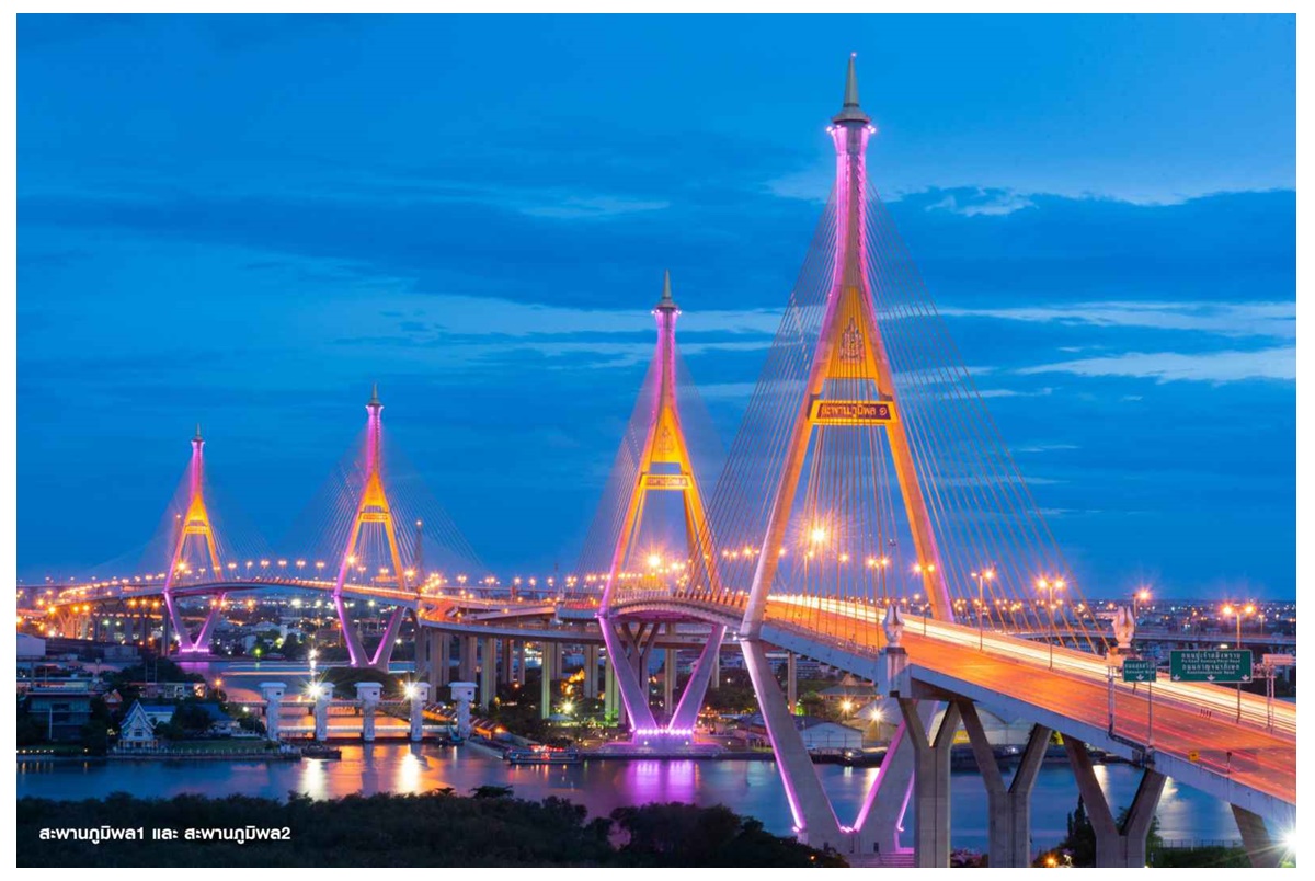 เปิดไฟประดับสะพานข้ามแม่น้ำเจ้าพระยา เฉลิมพระชนมพรรษา พระบาทสมเด็จพระเจ้าอยู่หัว
