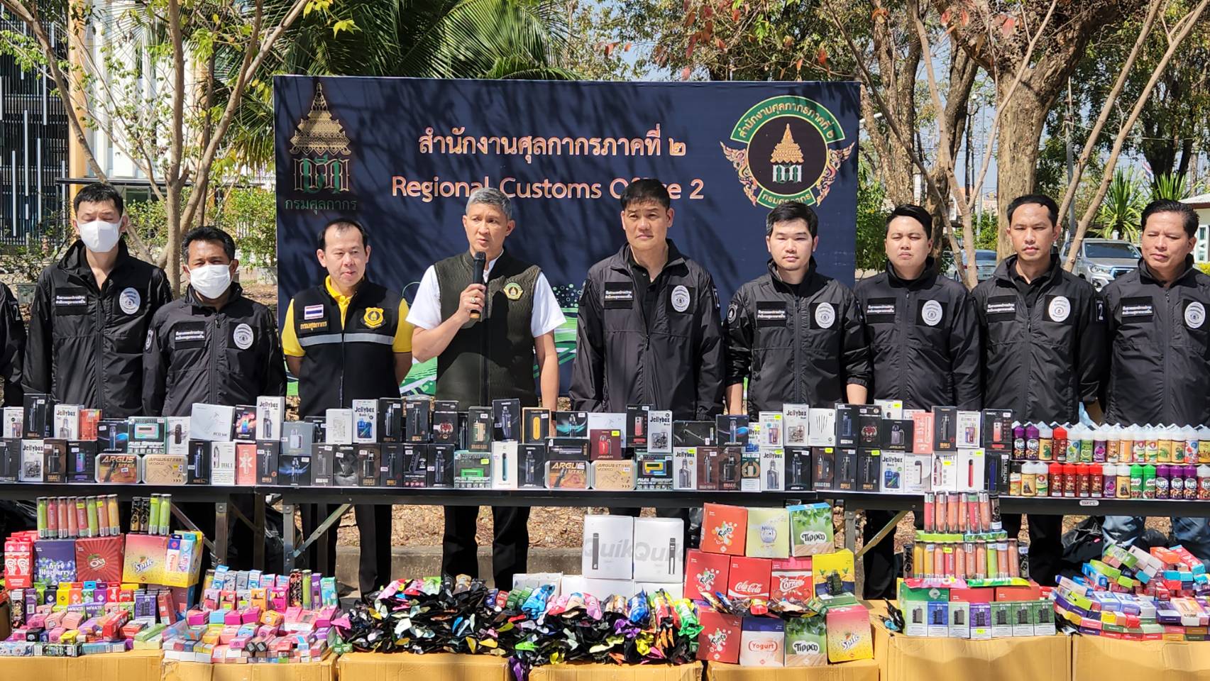สำนักงานศุลกากรภาคที่ 2 จับกุมบุหรี่ไฟฟ้า ลักลอบนำเข้า มูลค่ารวม 7 ล้าน