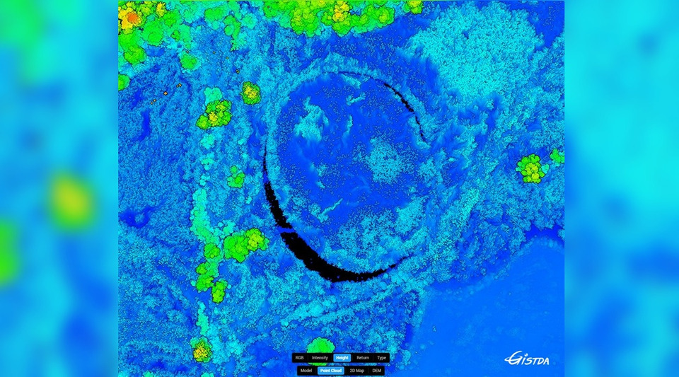 เฉลยแล้ว! GISTDA เผยเบื้องหลังวงกลมลึกลับปทุมธานี ด้วยเทคโนโลยี LiDAR