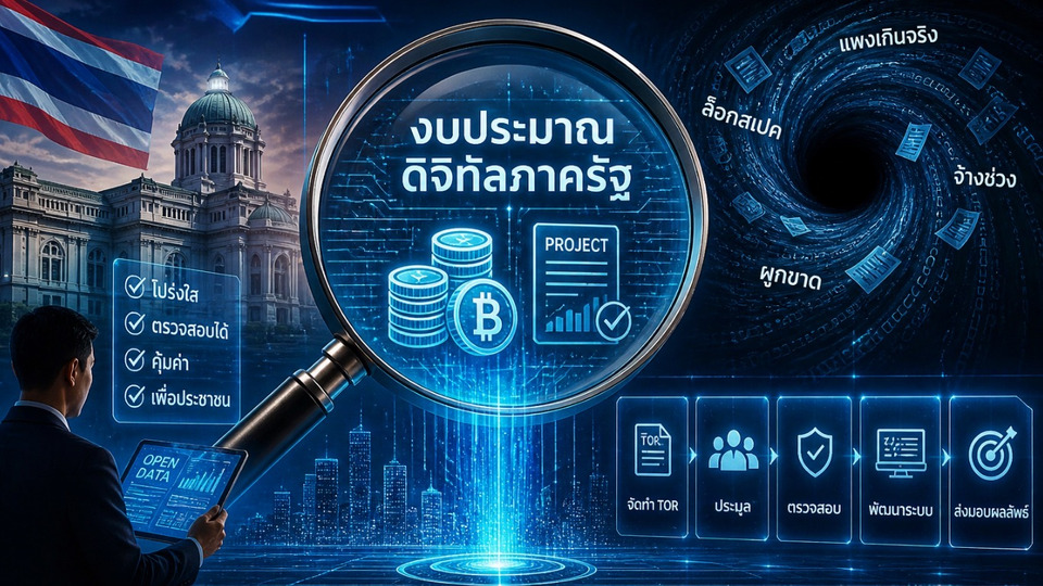 ชวนคิด งบพัฒนาระบบดิจิทัลภาครัฐ ตั้งราคากลางอย่างไร เราจะตรวจสอบสิ่งที่มองไม่เห็นได้แค่ไหน?
