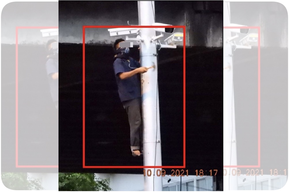 บช.น. แถลงผลการจับกุมผู้ต้องหาทุบทำลายกล้องวงจรปิด แยกดินแดง กรณีที่มีการนัดหมายการชุมนุมของกลุ่มทะลุแก๊ส 