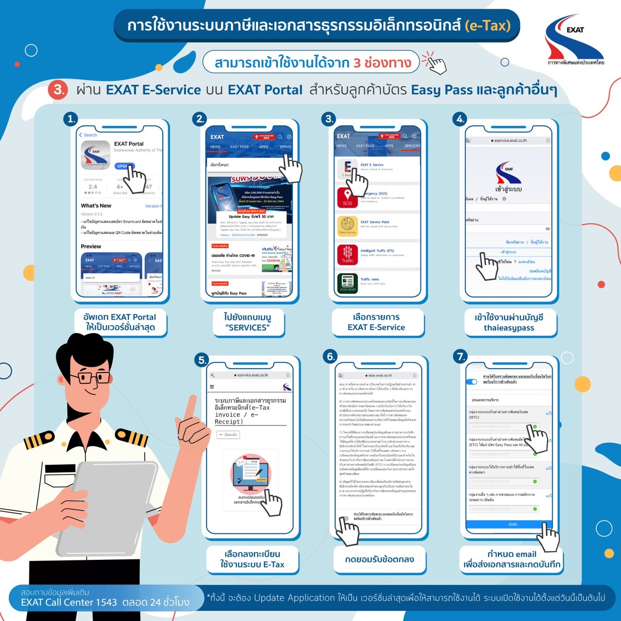 กทพ.ยกระดับบริการออนไลน์ EXAT E-Service 
