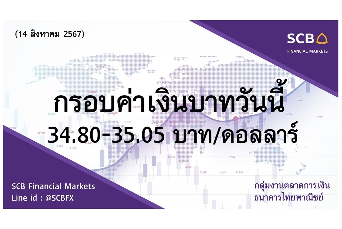 ไทยพาณิชย์ประเมินค่าเงินบาทวันนี้เคลื่อนไหวในกรอบ 34.80-35.05 บาท/ดอลลาร์ รอฟังผลตัดสินคดี "เศรษฐา ทวีสิน"